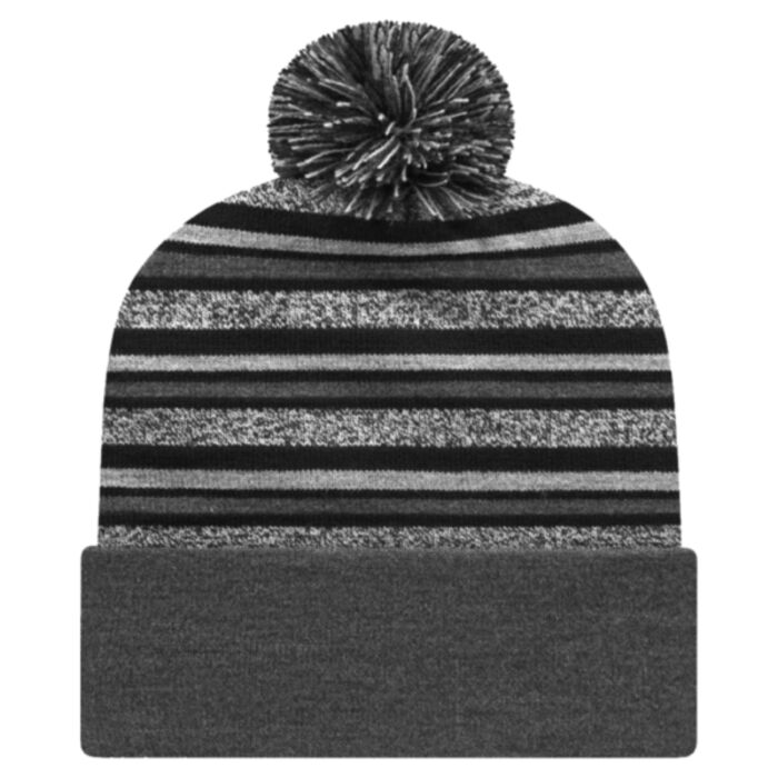 CAP AMERICA USA-Made Striped Beanie RKL12 USA-Made Striped Beanie Thumbnail