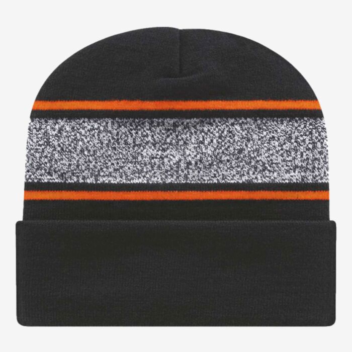 CAP AMERICA USA-Made Variegated Striped Cuffed Beanie RKV12 USA-Made Variegated Striped Cuffed Beanie Thumbnail