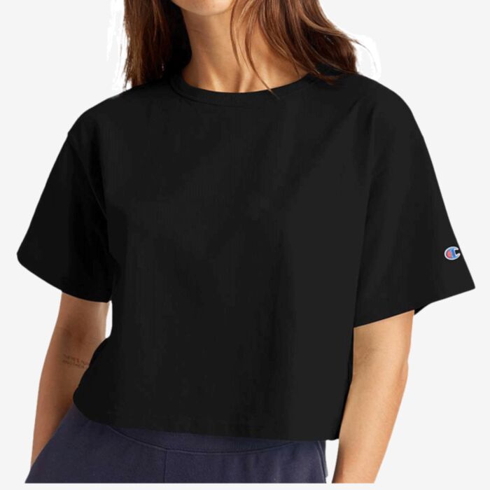 Champion Women's Heritage Jersey Crop T-Shirt T453W Women's Heritage Jersey Crop T-Shirt Thumbnail