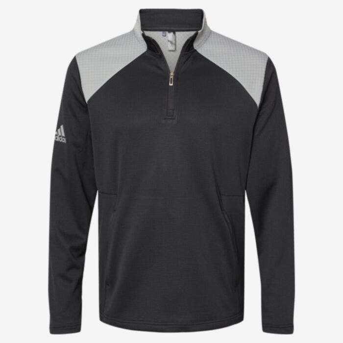 Men's Textured Mixed Media Quarter-Zip Pullover Thumbnail