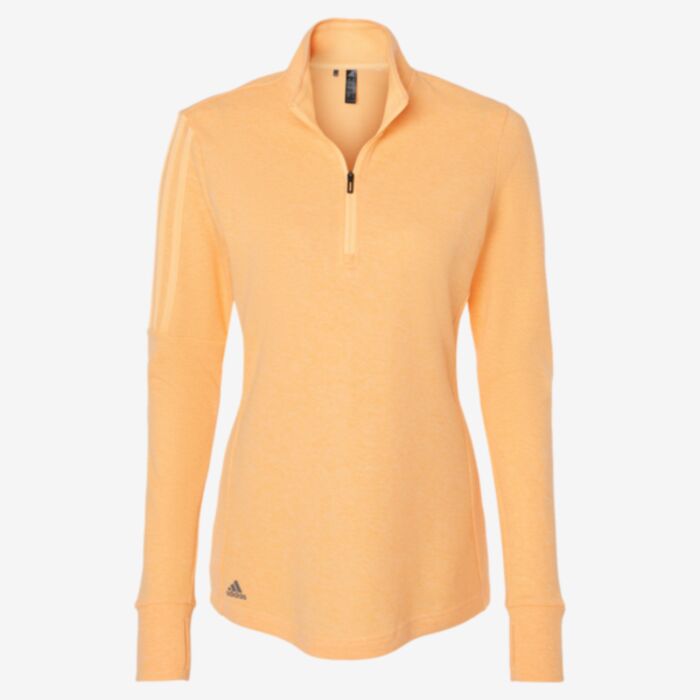 Adidas Women's 3-Stripe Quarter-Zip Sweater Pullover A555 Women's 3-Stripe Quarter-Zip Sweater Pullover Thumbnail