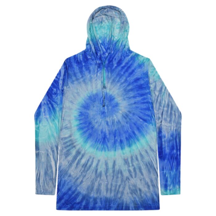 Colortone Unisex Tie-Dyed Hooded Long Sleeve T-Shirt 2777 Unisex Tie-Dyed Hooded Long Sleeve T-Shirt Thumbnail