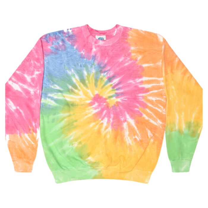 Colortone Unisex Tie-Dyed Fleece Crewneck Sweatshirt 8100 Unisex Tie-Dyed Fleece Crewneck Sweatshirt Thumbnail
