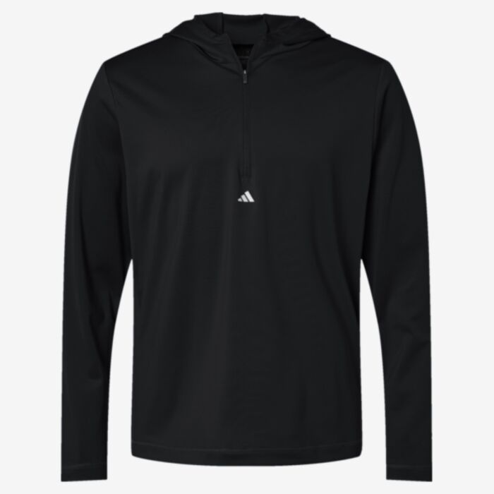Adidas Men's Lightweight Quarter-Zip Hooded Pullover A596 Men's Lightweight Quarter-Zip Hooded Pullover Thumbnail