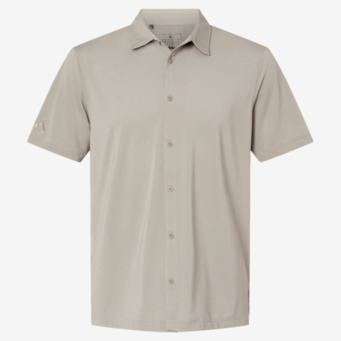 Adidas Men's Full Button Down Short Sleeve Shirt A595 Men's Full Button Down Short Sleeve Shirt Thumbnail