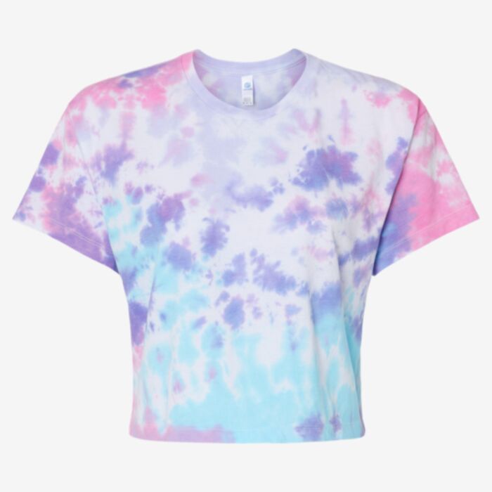 Colortone Women's Tie-Dyed Crop T-Shirt 1050 Women's Tie-Dyed Crop T-Shirt Thumbnail