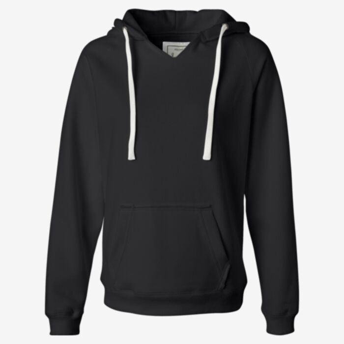 J. America Women's Sueded V-Neck Hooded Sweatshirt 8836 Women's Sueded V-Neck Hooded Sweatshirt Thumbnail