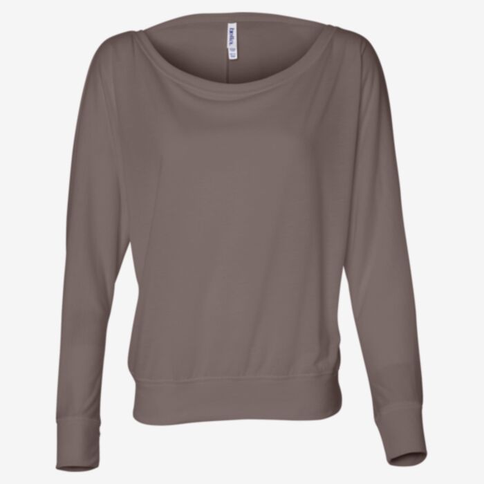Women’s Flowy Off Shoulder Long Sleeve Tee Thumbnail