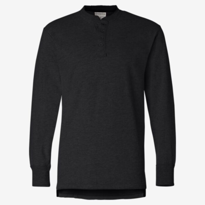 J. America Men's Vintage Brushed Jersey Henley 8244 Men's Vintage Brushed Jersey Henley Thumbnail