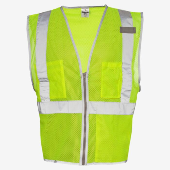 Kishigo Unisex Premium Brilliant Series® Three-Pocket Zippered Mesh Vest 1507 Unisex Premium Brilliant Series® Three-Pocket Zippered Mesh Vest Thumbnail