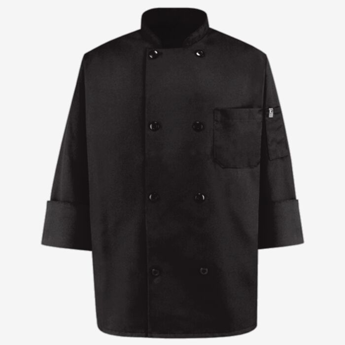 Chef Designs Black Traditional Chef Coat KT76 Black Traditional Chef Coat Thumbnail