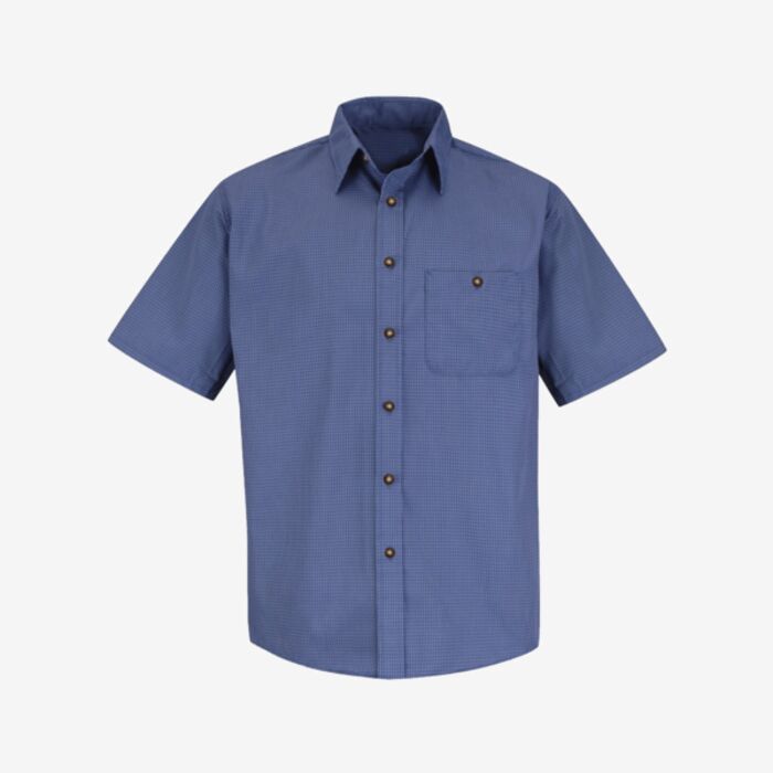 Red Kap Men's Mini-Plaid Uniform Short Sleeve Shirt SP84 Men's Mini-Plaid Uniform Short Sleeve Shirt Thumbnail