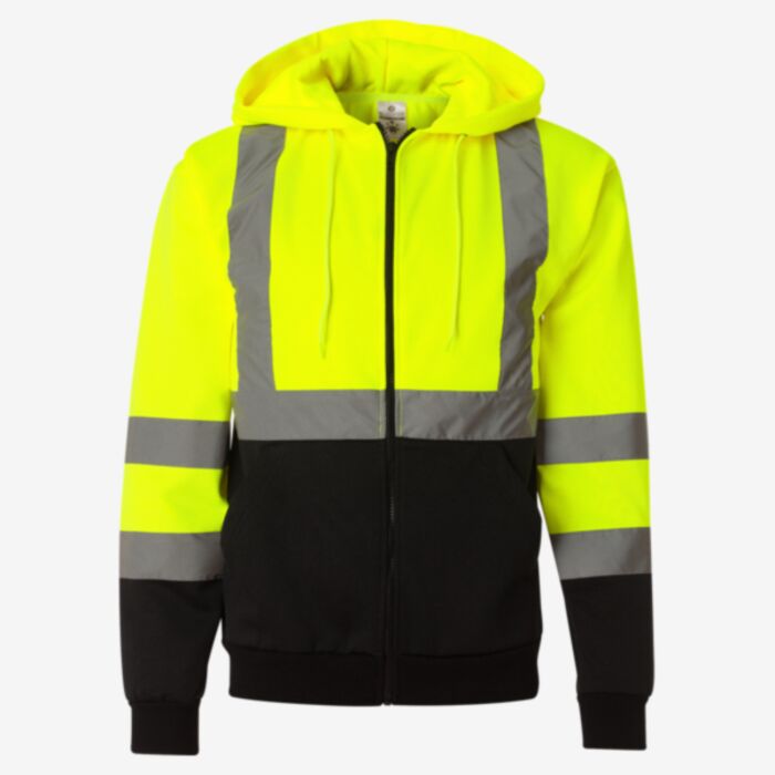 Kishigo Unisex Hi-Vis Full-Zip Hooded Sweatshirt JS102-103 Unisex Hi-Vis Full-Zip Hooded Sweatshirt Thumbnail