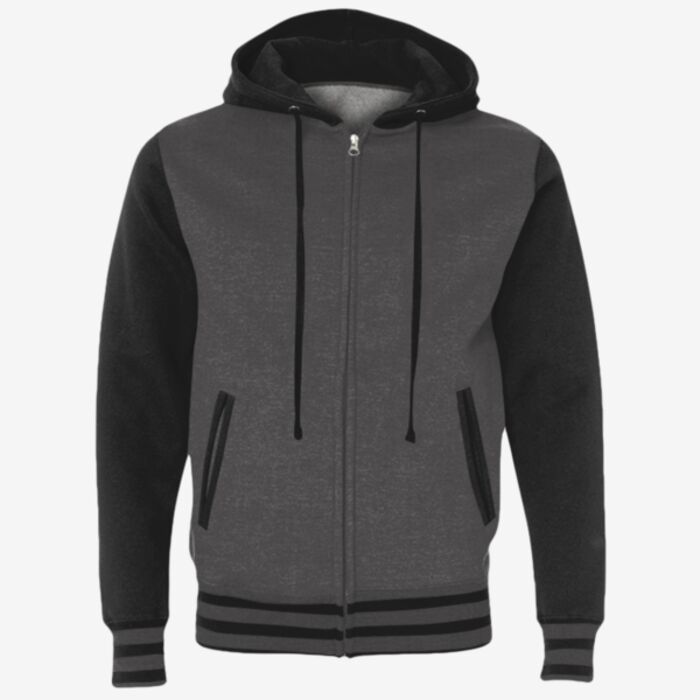 Independent Trading Co. Unisex Heavyweight Varsity Full-Zip Hooded Sweatshirt IND45UVZ Unisex Heavyweight Varsity Full-Zip Hooded Sweatshirt Thumbnail