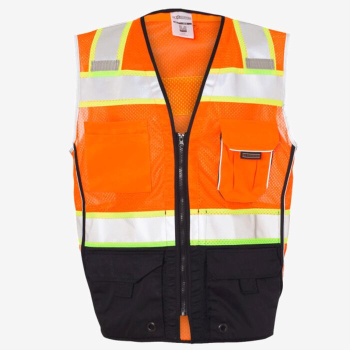 Kishigo Unisex Premium Black Series® Black Bottom Class 2 Vest 1515-1516 Unisex Premium Black Series® Black Bottom Class 2 Vest Thumbnail