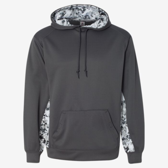 Men's Digital Camo Colorblock Performance Fleece Hooded Sweatshirt Thumbnail