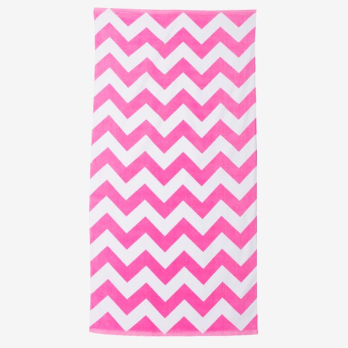 Carmel Towel Company Chevron Velour Beach Towel C3060X Chevron Velour Beach Towel Thumbnail