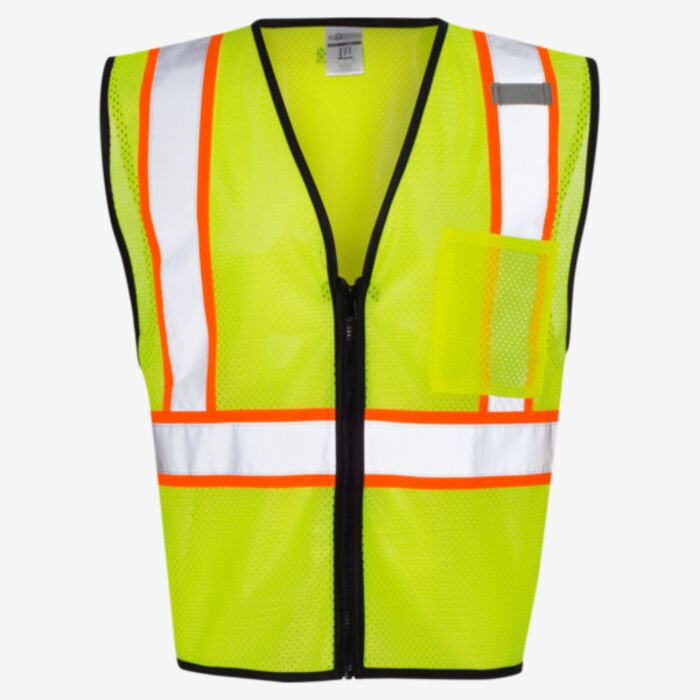 Kishigo Unisex Economy Contrasting Vest with Zippered Front 1527-1528 Unisex Economy Contrasting Vest with Zippered Front Thumbnail