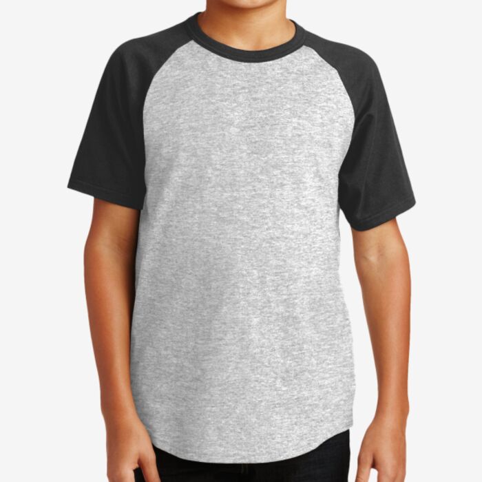 Sport Tek Youth Short Sleeve Colorblock Raglan Jersey YT201 Youth Short Sleeve Colorblock Raglan Jersey Thumbnail