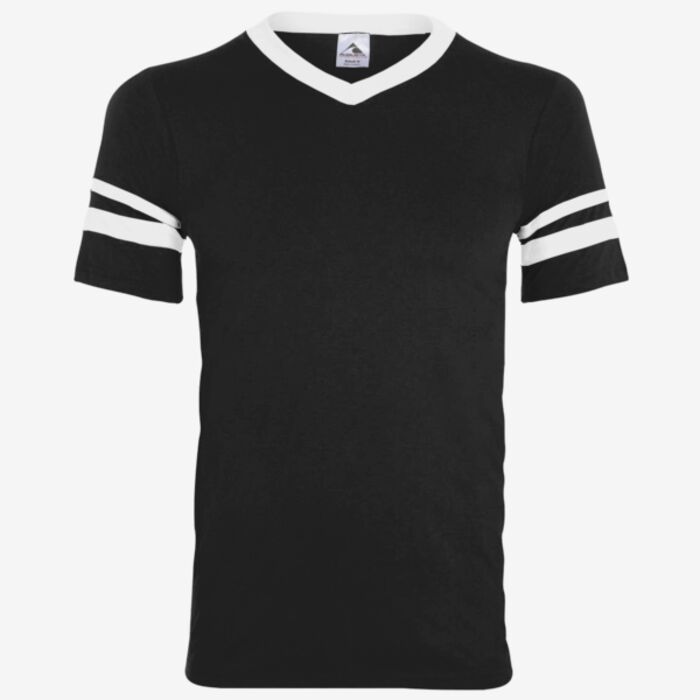 Augusta Sportswear Youth V-Neck Jersey with Striped Sleeves 361 Youth V-Neck Jersey with Striped Sleeves Thumbnail