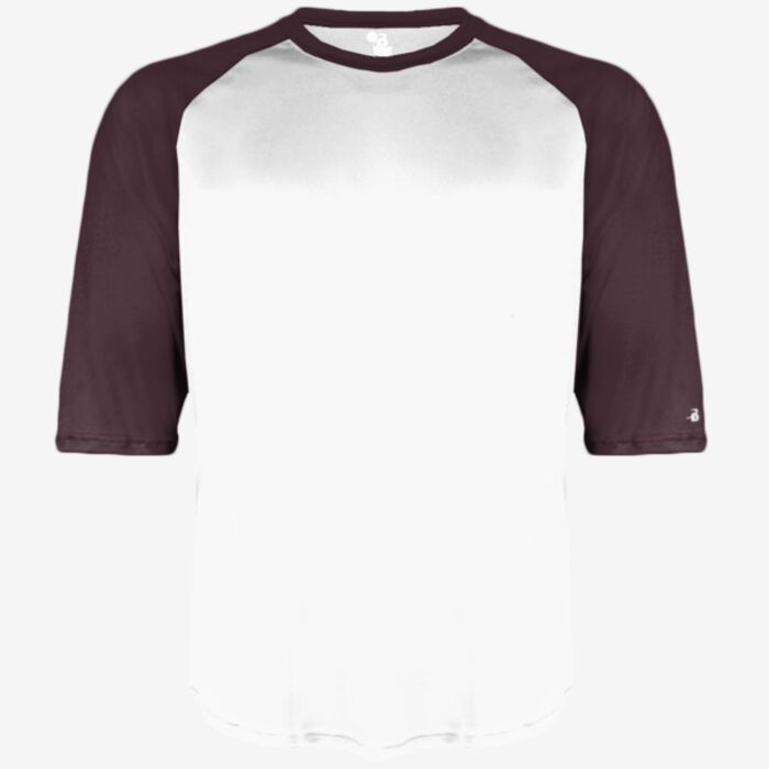 Badger Men's B-Core Three-Quarter Sleeve Baseball T-Shirt 4133 Men's B-Core Three-Quarter Sleeve Baseball T-Shirt Thumbnail