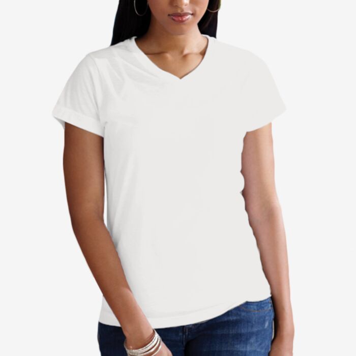 Sublivie Women's Polyester Sublimation V-Neck Tee 1507 Women's Polyester Sublimation V-Neck Tee Thumbnail