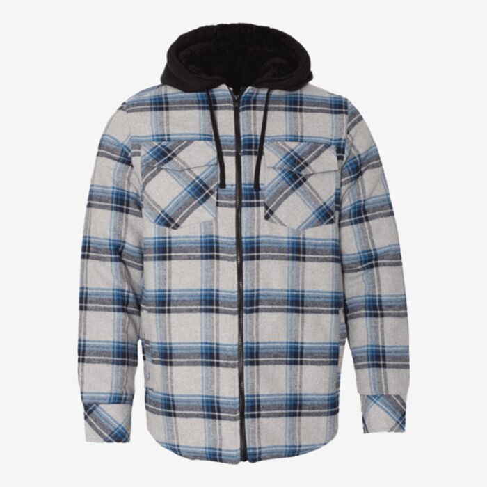Burnside Men's Quilted Flannel Hooded Jacket 8620 Men's Quilted Flannel Hooded Jacket Thumbnail