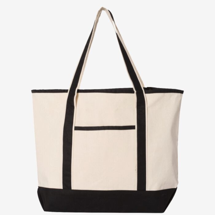 Q-Tees 34.6L Large Canvas Deluxe Tote Q1500 34.6L Large Canvas Deluxe Tote Thumbnail