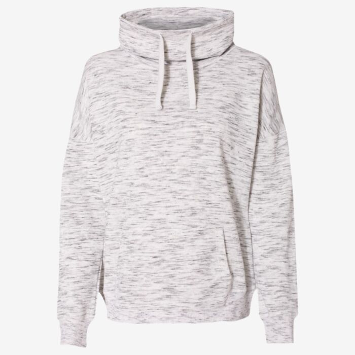 J. America Women’s Mélange Fleece Cowl Neck Sweatshirt 8673 Women’s Mélange Fleece Cowl Neck Sweatshirt Thumbnail