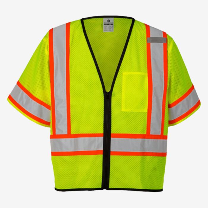 Kishigo Unisex Class 3 Mesh Zippered Vest 1565-1566 Unisex Class 3 Mesh Zippered Vest Thumbnail