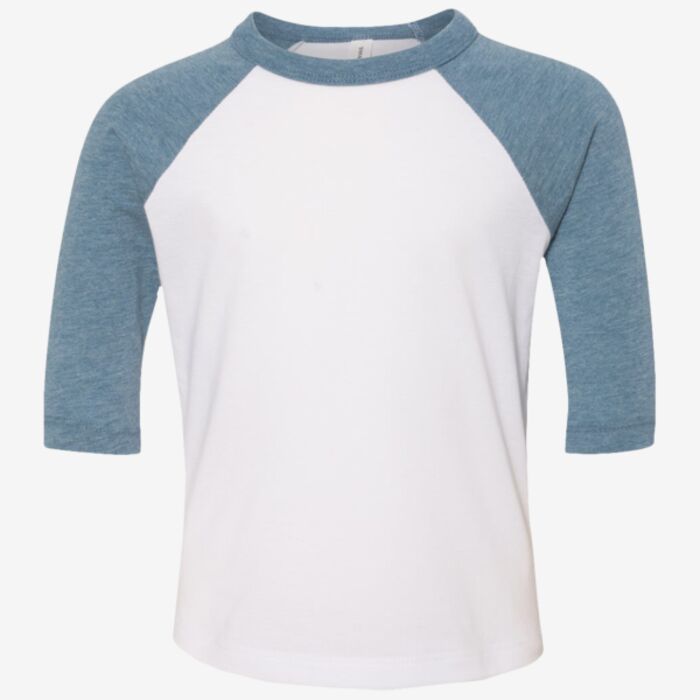 Bella + Canvas Toddler Three-Quarter Sleeve Baseball Tee 3200T Toddler Three-Quarter Sleeve Baseball Tee Thumbnail