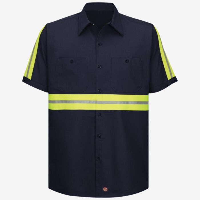 Red Kap Men's Enhanced Visibility Short Sleeve Cotton Work Shirt SC40E Men's Enhanced Visibility Short Sleeve Cotton Work Shirt Thumbnail