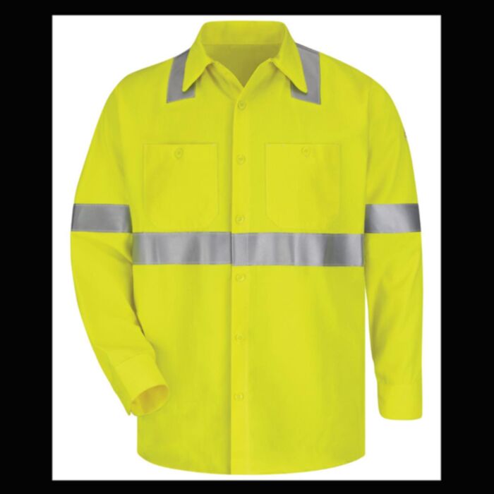 Bulwark Men's Tall High Visibility Long Sleeve Work Shirt SMW4T Men's Tall High Visibility Long Sleeve Work Shirt Thumbnail