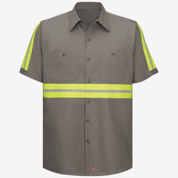 Red Kap Men's Tall Enhanced Visibility Short Sleeve Cotton Work Shirt SC40ET Men's Tall Enhanced Visibility Short Sleeve Cotton Work Shirt Thumbnail