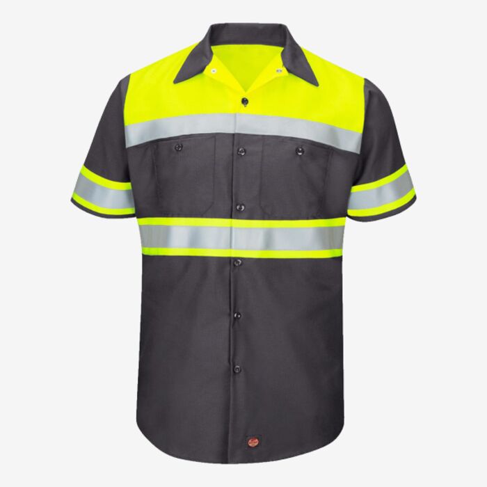 Red Kap Men's Hi-Visibility Colorblock Ripstop Short Sleeve Work Shirt SY80 Men's Hi-Visibility Colorblock Ripstop Short Sleeve Work Shirt Thumbnail