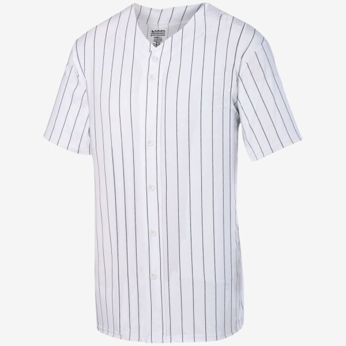 Augusta Sportswear Youth Pinstripe Full Button Baseball Jersey 1686 Youth Pinstripe Full Button Baseball Jersey Thumbnail