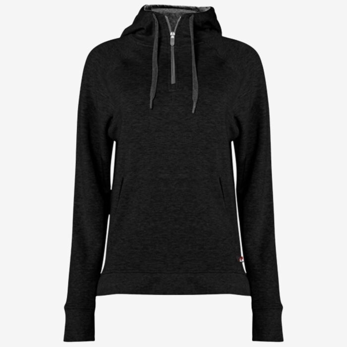 Badger Women's FitFlex French Terry Quarter-Zip Hooded Pullover 1051 Women's FitFlex French Terry Quarter-Zip Hooded Pullover Thumbnail