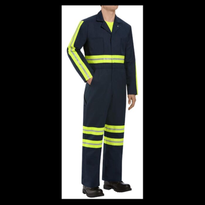 Red Kap Men's Tall Enhanced Visibility Action Back Coverall CT10ENT Men's Tall Enhanced Visibility Action Back Coverall Thumbnail