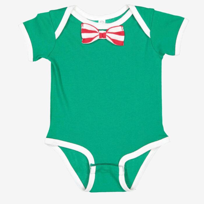 Infant Baby Rib Bow Tie Bodysuit Thumbnail