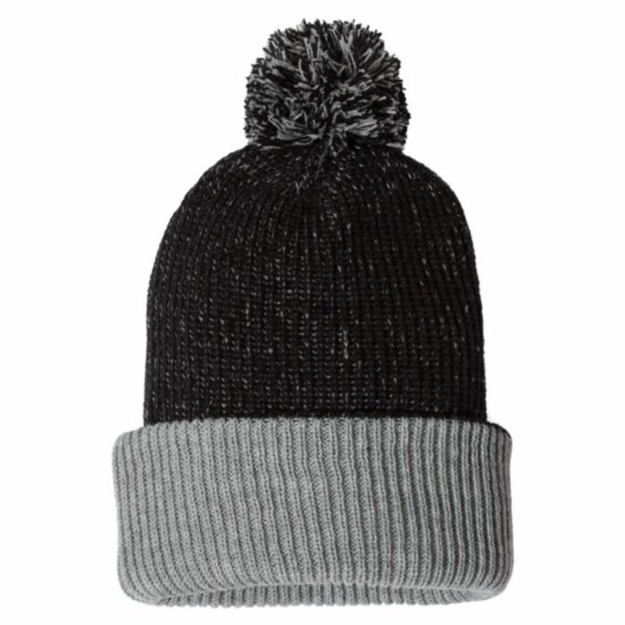 Sportsman 12" Speckled Pom-Pom Cuffed Beanie SP70 12" Speckled Pom-Pom Cuffed Beanie Thumbnail