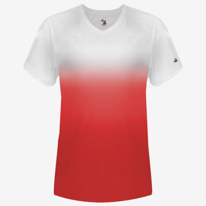 Women's V-Neck Ombre T-Shirt Thumbnail