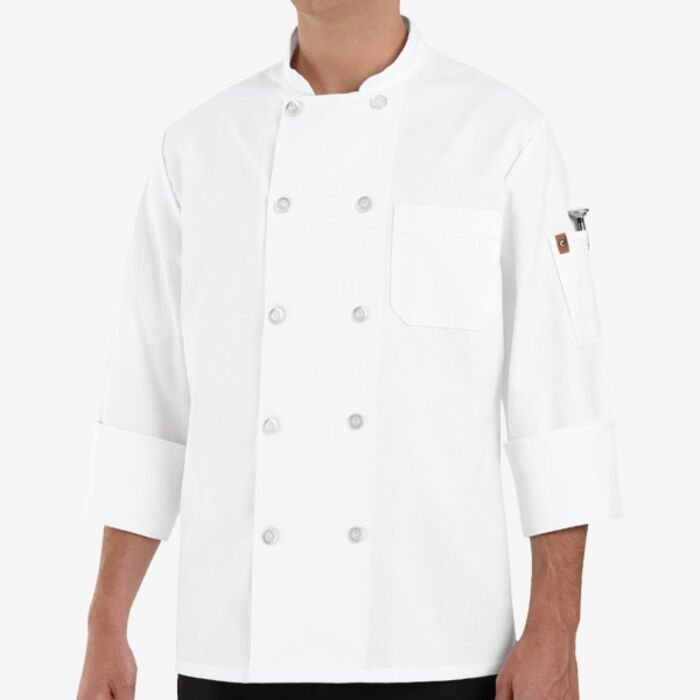 Chef Designs Ten Pearl Button Chef Coat 0415 Ten Pearl Button Chef Coat Thumbnail