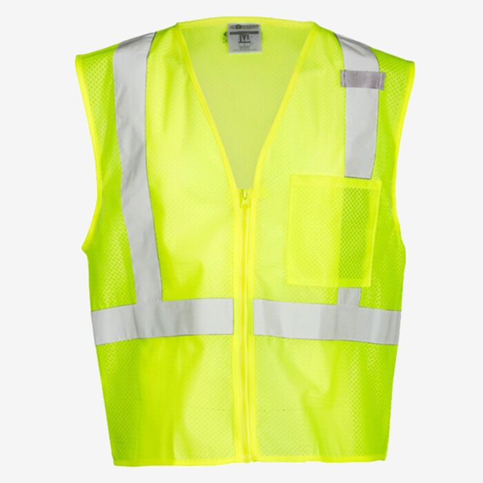 Kishigo Unisex Single Pocket Zipper Mesh Vest 1089-1090 Unisex Single Pocket Zipper Mesh Vest Thumbnail