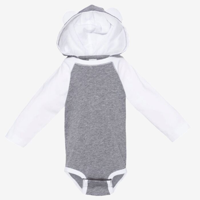 Rabbit Skins Infant Fine Jersey Character Hooded Long Sleeve Bodysuit with Ears 4418 Infant Fine Jersey Character Hooded Long Sleeve Bodysuit with Ears Thumbnail
