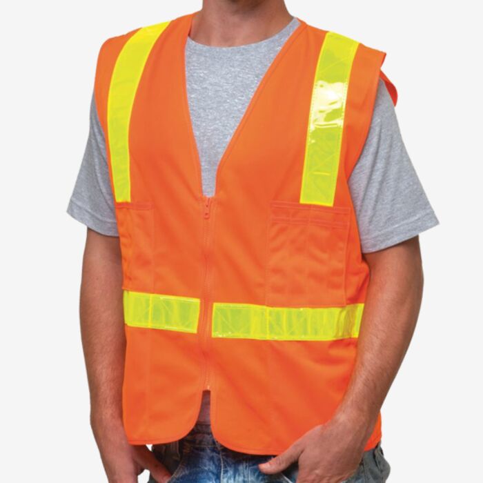 Bayside Unisex USA-Made ANSI Solid Surveyor's Vest Class 2 3786 Unisex USA-Made ANSI Solid Surveyor's Vest Class 2 Thumbnail