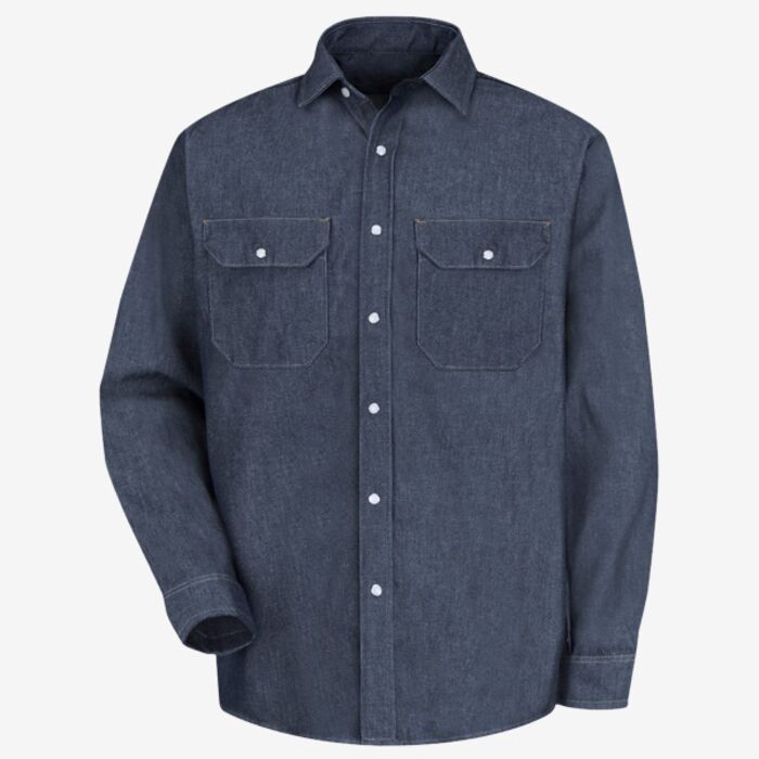 Red Kap Men's Tall Deluxe Denim Long Sleeve Shirt SD78T Men's Tall Deluxe Denim Long Sleeve Shirt Thumbnail