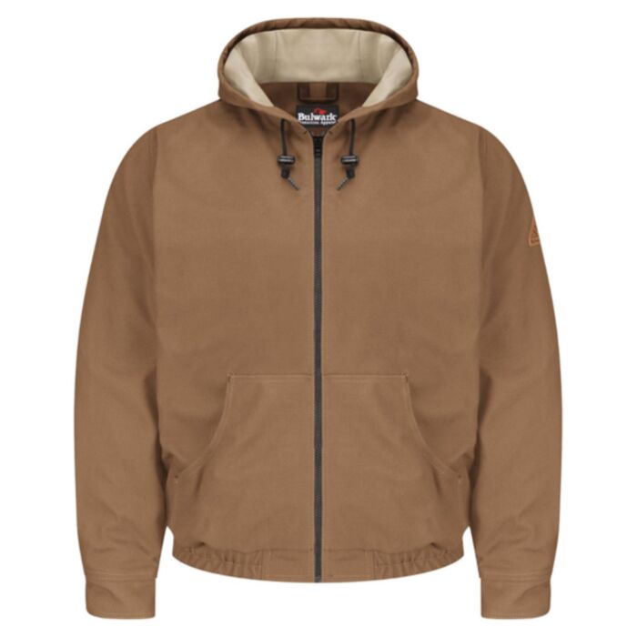 Bulwark Men's Tall Brown Duck Hooded Jacket - EXCEL FR® ComforTouch JLH4T Men's Tall Brown Duck Hooded Jacket - EXCEL FR® ComforTouch Thumbnail
