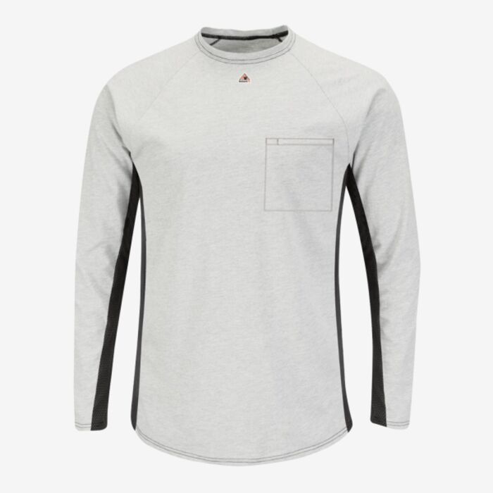 Bulwark Men's Long Sleeve FR Two-Tone Base Layer with Concealed Chest Pocket - EXCEL FR MPS8 Men's Long Sleeve FR Two-Tone Base Layer with Concealed Chest Pocket - EXCEL FR Thumbnail