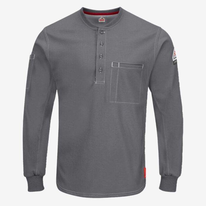 Bulwark Men's iQ Series® Plus Long Sleeve Henley QT40 Men's iQ Series® Plus Long Sleeve Henley Thumbnail