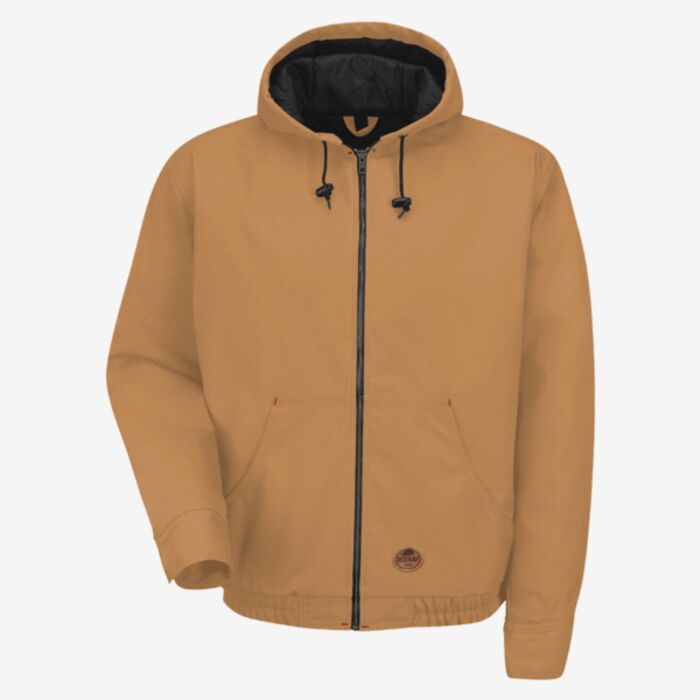 Red Kap Men's Blended Duck Zip-Front Hooded Jacket JD20 Men's Blended Duck Zip-Front Hooded Jacket Thumbnail